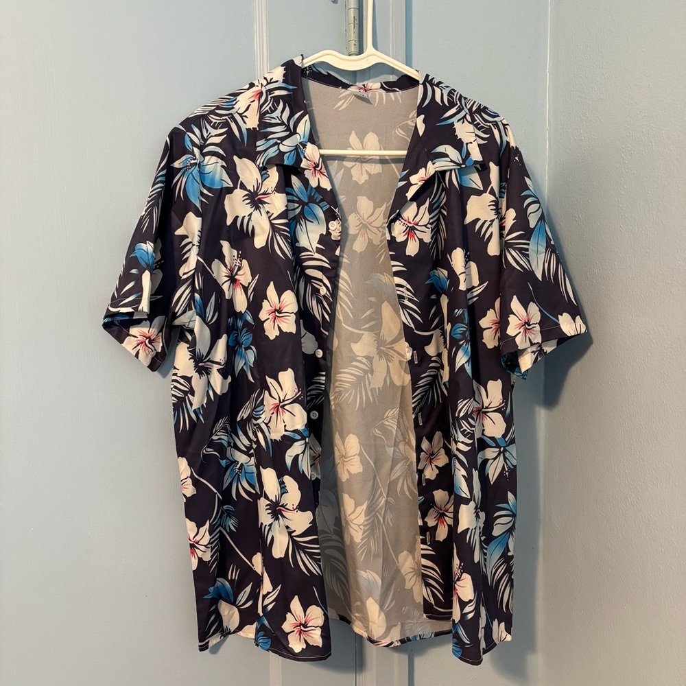 Amazon Floral Button Down Hawaiian Shirt